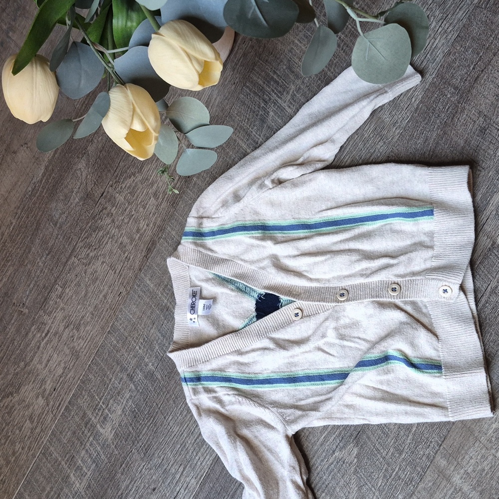 Cherikee Beige Cardigan Sweater  18 Month